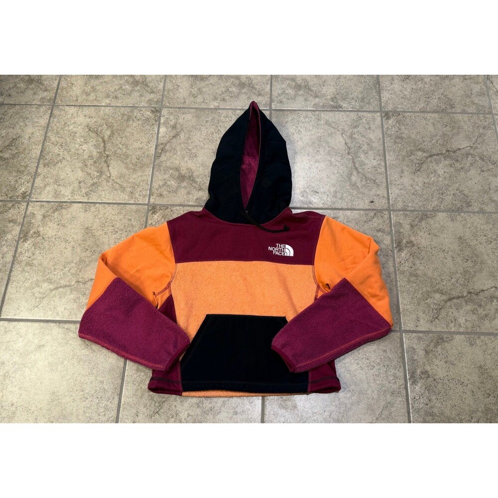 The North Face Women's Novelty Fleece Cropped Hoodie plum purple orange